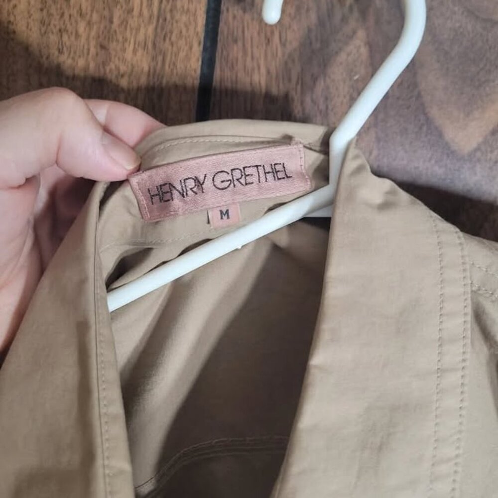 Men Henry Grethel Tan Jacket - Size M - Picture 3 of 5